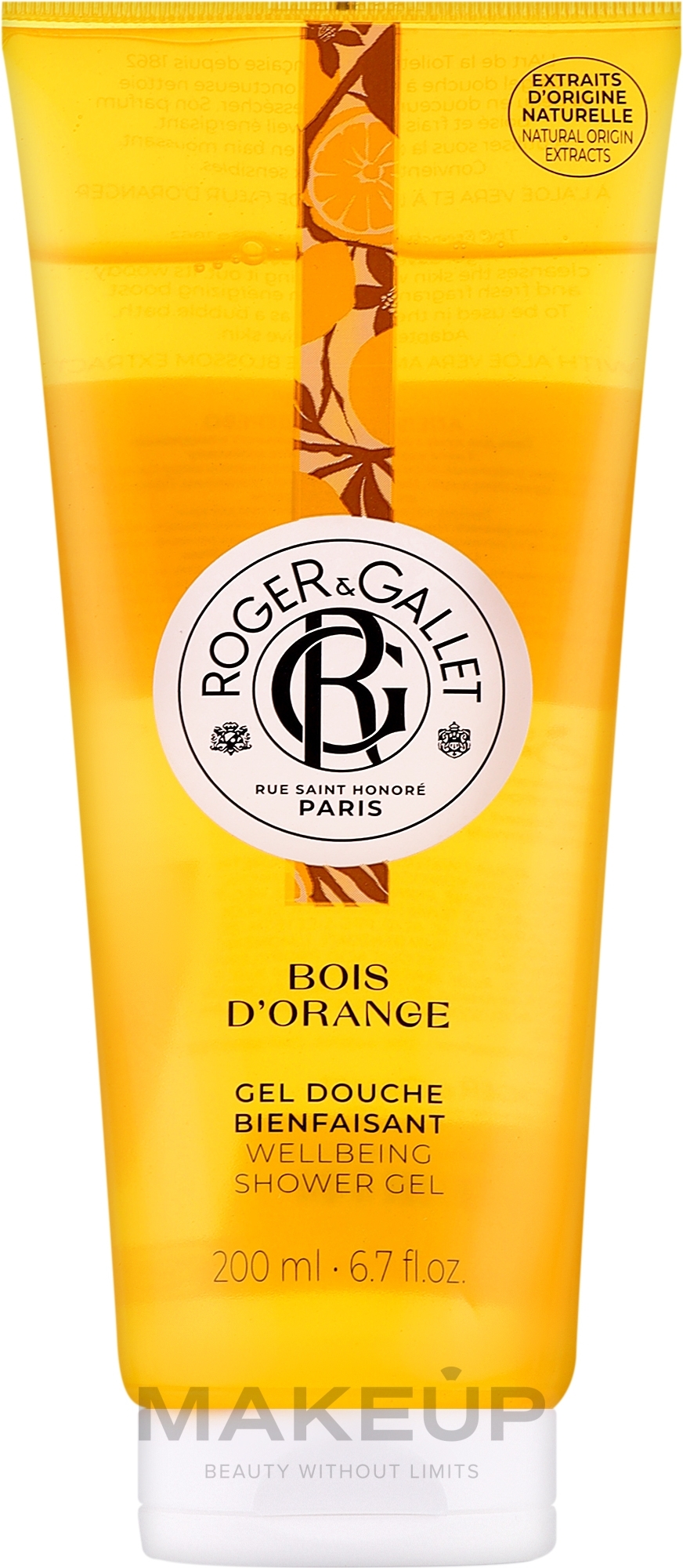 Roger&Gallet Bois D'Orange Wellbeing Shower Gel - Shower Gel — photo 200 ml