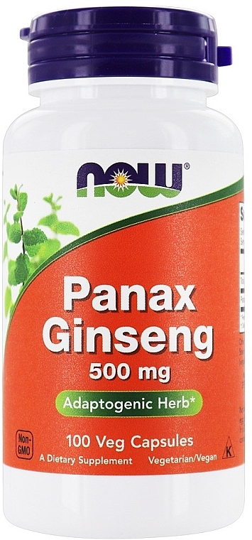 Ginseng Capsules, 500mg - Now Foods Panax Ginseng — photo N1