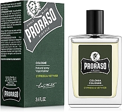 Fragrances, Perfumes, Cosmetics Eau de Cologne - Proraso Cypress & Vetyver Cologne