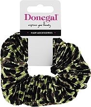 Hair Tie FA-5835, green with black - Donegal — photo N1