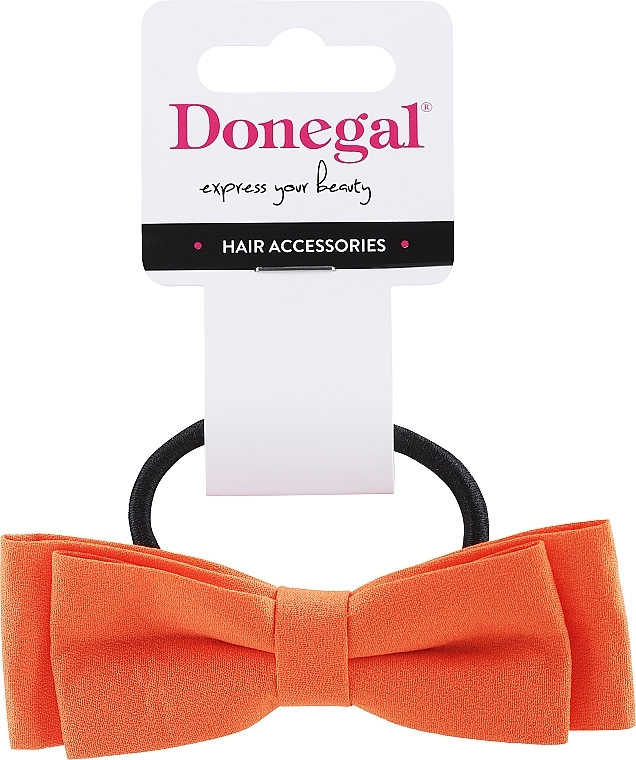 Hair Tie FA-5638, orange bow - Donegal — photo N1