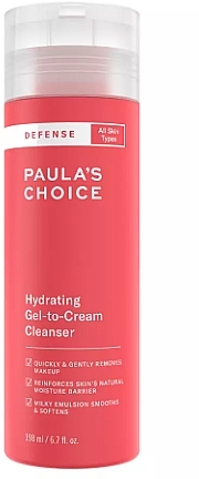 Moisturizing Face Fluid - Paula's Choice Defense Hydrating Gel-To-Cream Cleanser — photo N1