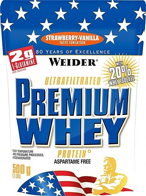 Whey Protein "Strawberry-Vanilla" - Weider Premium Whey Protein Strawberry Vanilla — photo N1