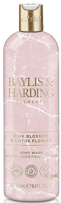 Shower Gel - Baylis & Harding Elements Pink Blossom & Lotus Flower Body Wash — photo N1