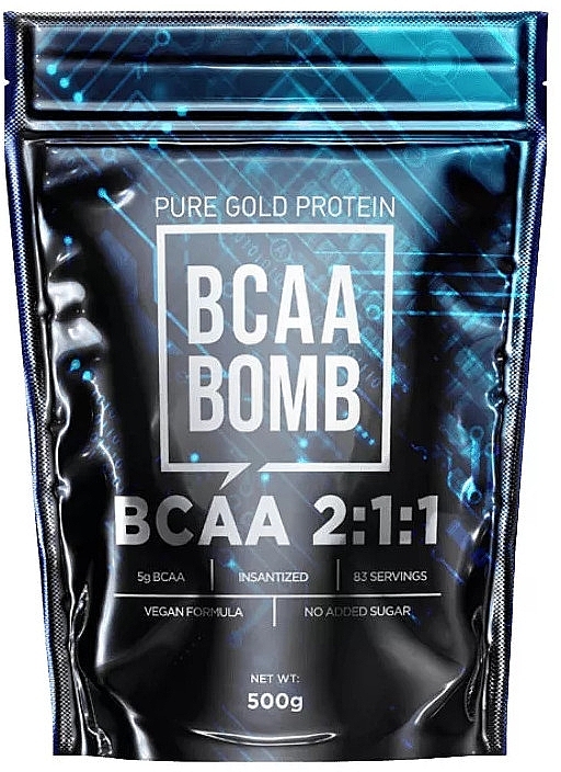 BCAA Amino Acids, cherry-lime - PureGold BCAA Bomb 2:1:1 — photo N1