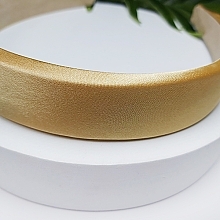 Wide Satin Hair Band, golden - Yeye — photo N1