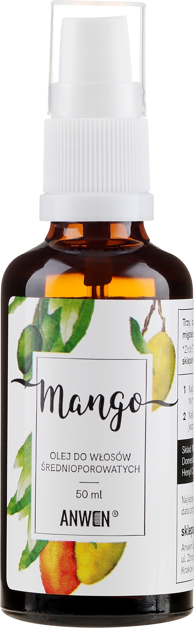 Medium-Porous Hair Oil - Anwen Mango Oil For Medium-Porous Hair (glass) — photo 50 ml