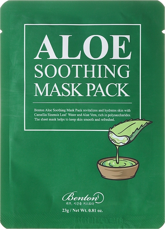 Moisturizing Face Mask - Benton Aloe Soothing Mask Pack — photo N1