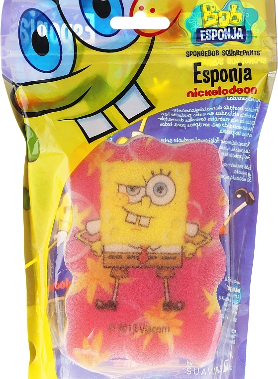 Bath Sponge "SpongeBob", pink - Suavipiel Sponge Bob Bath Sponge — photo N3