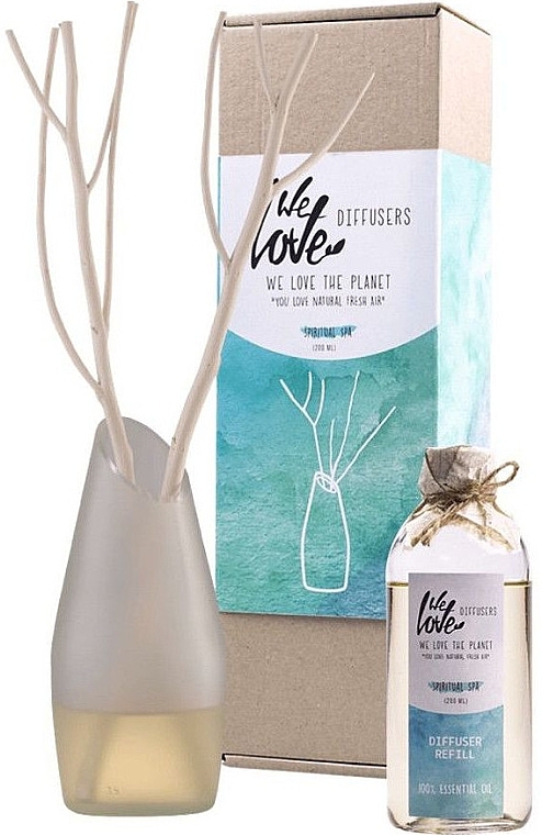 Reed Diffuser with a Glass Vase - We Love The Planet Spiritual Spa Diffuser  — photo N1