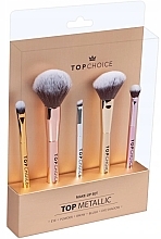 Makeup Brush Set, 38303, 5 pcs - Top Choice Make Up Top Metallic — photo N6