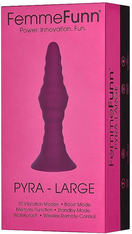 Vibrating Anal Plug Wireless Remote Control  - Femme Funn Pyra Large Dark Fuchsia  — photo N3