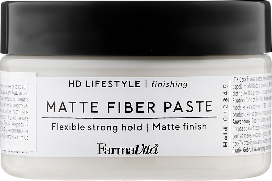 Medium Hold Matte Paste with White Clay - Farmavita HD Life Matt Fiber Paste — photo N1