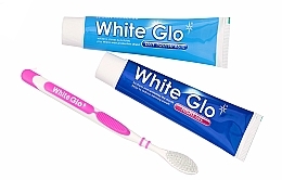Set with Lilac Toothbrush - White Glo Night & Day Toothpaste (t/paste/65ml + t/gel/65ml + toothbrush) — photo N7