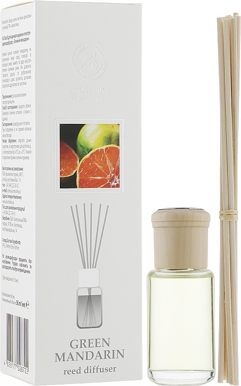 Reed Diffuser "Green Tangerine" - Aromatika — photo N1