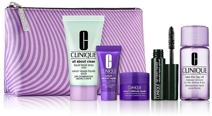 GIFT! Set - Clinique Gift (remover/30ml + f/soap/30ml + serum/5ml + eye/cr/5ml + mascara/3.5ml + bag) — photo N1