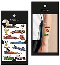 Fragrances, Perfumes, Cosmetics Temporary Tattoo "Race" - Tattooshka