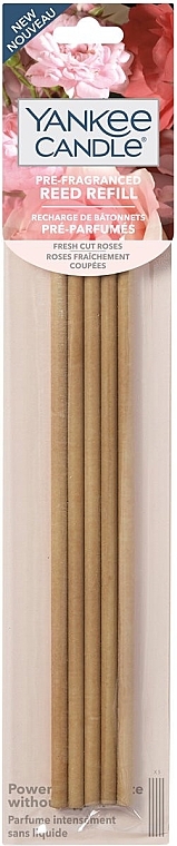 Fragranced Reed Diffusers Refill - Yankee Candle Fresh Cut Roses Pre-Fragranced Reed Refill — photo N1