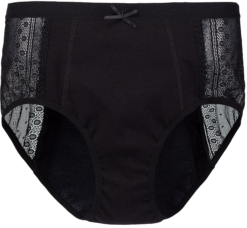 Women Menstrual Slip Panties + "Relax", black - BNB — photo N1