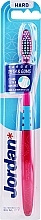 Hard Toothbrush, pink with circles - Jordan Target Teeth & Gums Hard — photo N1