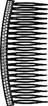 Fragrances, Perfumes, Cosmetics Decorative Hair Comb, black with silver pebbles - Donegal