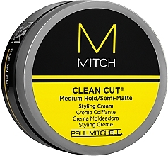 Semi-Matte Styling Cream, medium hold - Paul Mitchell Mitch Clean Cut Styling Cream — photo N1