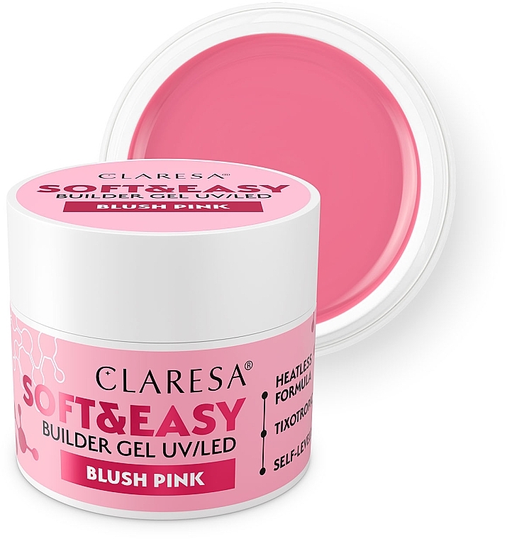 ネイル ビルダージェル - Claresa Soft & Easy Builder Gel UV/LED Blush Pink — photo N2