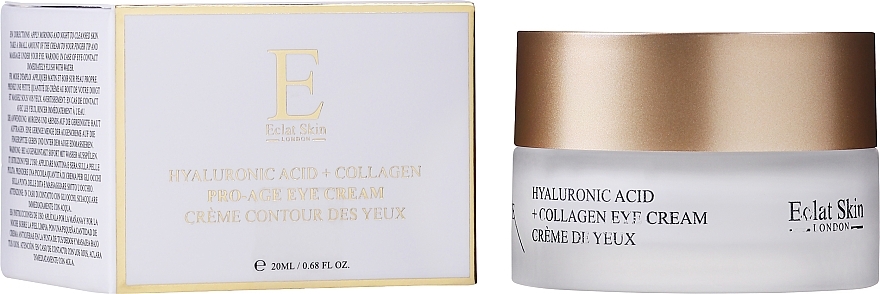 Hyaluronic Acid & Collagen Eye Cream - Eclat Skin London Hyaluronic Acid + Collagen Pro Age Eye Cream — photo N2