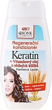 Regenerating Hair Conditioner - Bione Cosmetics Keratin + Grain Sprouts Oil Regenerative Conditioner — photo N1