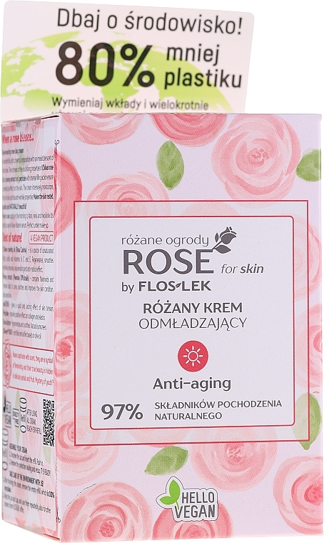Anti-Wrinkle Day Face Cream - Floslek Rose For Skin Rose Gardens Anti-Aging Day Cream — photo N1