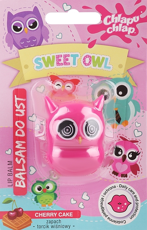 Sweet Owl Lip Balm, cherry cake - Chlapu Chlap Cherry Cake Lip Balm — photo N1