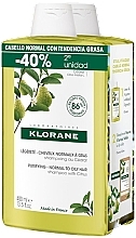 Set - Klorane Purifying Normal To Oily Hair (shmp 2 x 400 ml) — photo N1