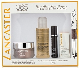 Fragrances, Perfumes, Cosmetics Set - Lancaster 365 Skin Repair Program Set (cr/50ml + ser/10ml + ser/3ml + cleanser/100ml)