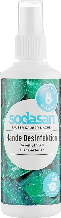 Organic Antibacterial Hand Spray - Sodasan — photo N1