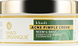 Natural Ayurvedic Anti-Acne Cream - Khadi Organique Acne Pimple Cream — photo N1