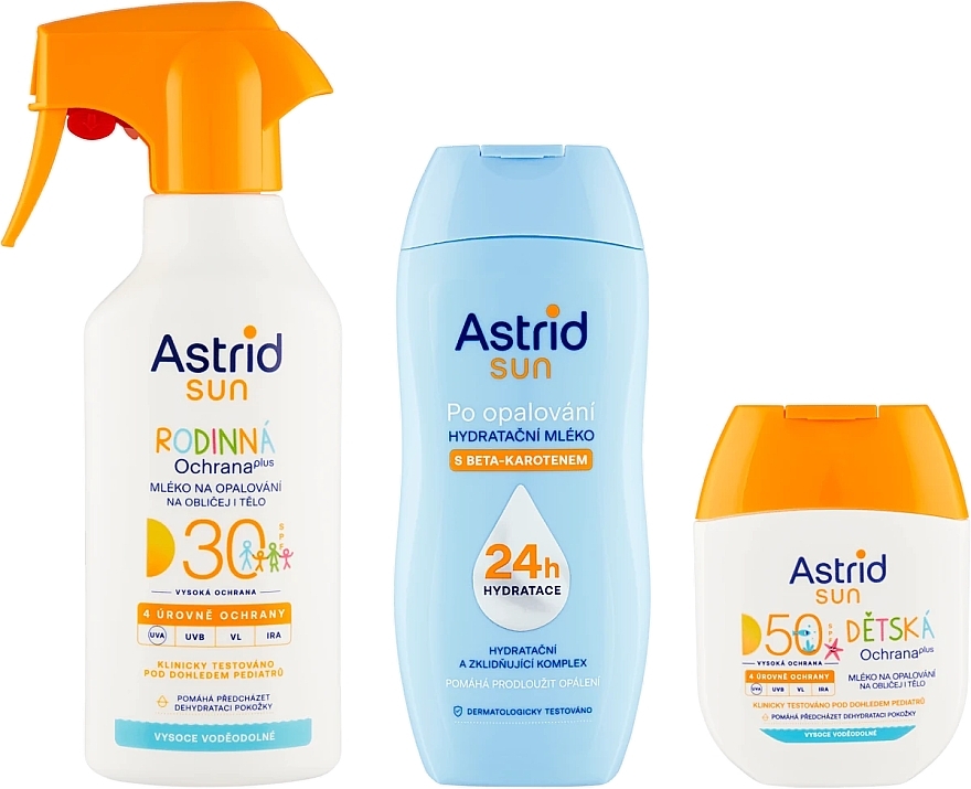 セット - Astrid Sun (b/milk/spray/270ml + kids/milk/60ml + b/milk/200ml)	 — photo N2