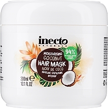 Fragrances, Perfumes, Cosmetics Moisturizing Coconut Hair Mask - Inecto Naturals Moisturising Coconut Hair Mask