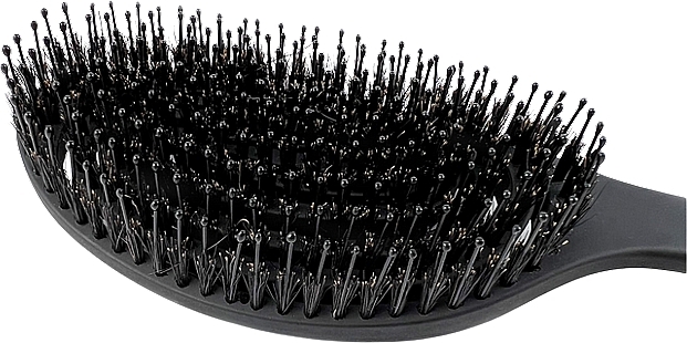 Black Boar Bristle Hair Brush - Bioelixire — photo N2