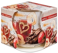 Apple & Cinnamon Scented Candle in Glass - Bispol Scented Candle — photo N1