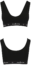 Sport Top with Wide Elastic Band PS004, black - Passion — photo N5