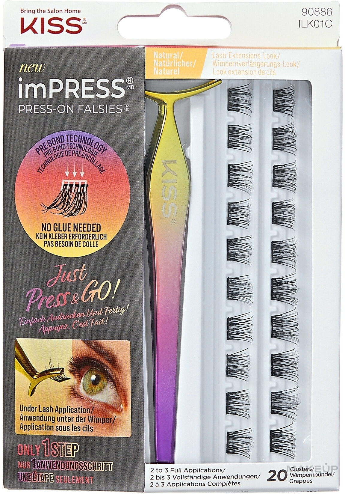 False Lash Kit - Kiss ImPress Press on Falsies Kit — photo 01