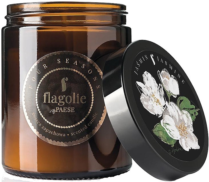 Jasmine Scented Candle in Jar - Flagolie Fragranced Candle Black Jasmine — photo N1