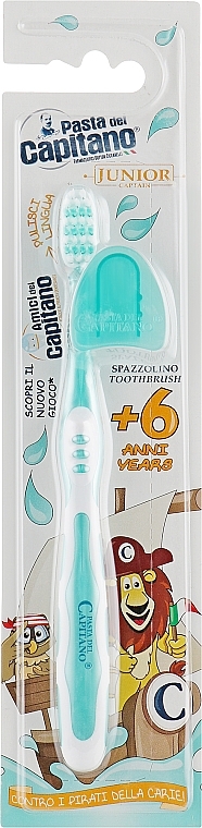 Kids Toothbrush 6+, soft, white - Pasta del Capitano — photo N1