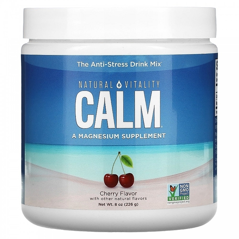 Calm Dietary Supplement - Cherry Flavour - Natural Vitality Calm The Anti-Stress Drink Mix Cherry — photo N1