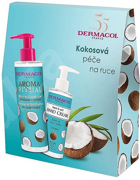 Set - Dermacol Aroma Ritual Brazilian Coconut (h/cr/150ml + soap/250ml) — photo N2