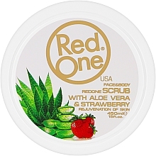 Fragrances, Perfumes, Cosmetics Aloe Vera & Strawberry Daily Body & Face Scrub - RedOne Face & Body Daily Scrub Aloe Vera & Strawberry