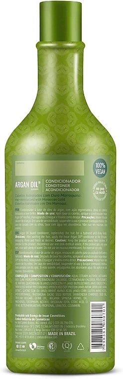 Conditioner with Argan Oil - Inoar Argan Oil Moisturizing Conditioner — photo N2