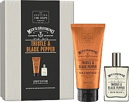 Fragrances, Perfumes, Cosmetics Scottish Fine Soaps Men’s Grooming Thistle & Black Pepper - キット (edt/50ml + b/wash/200ml)	