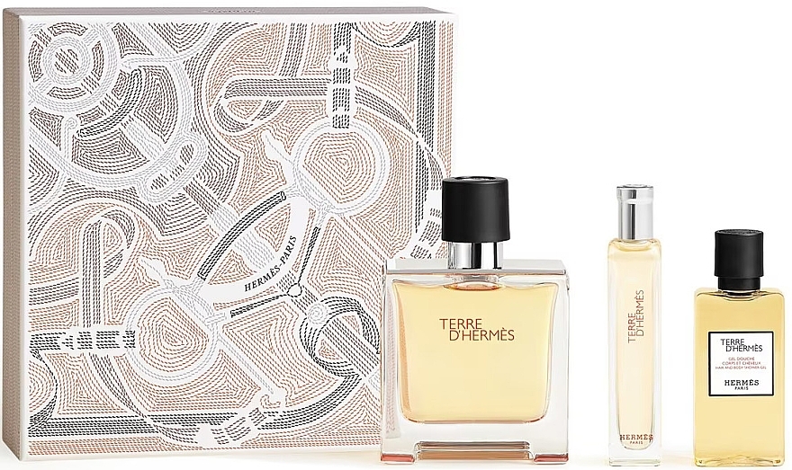 Hermes Terre d'Hermes Parfum - Set (edp/75ml+edp/15ml+sh/gel/40ml) — photo N1