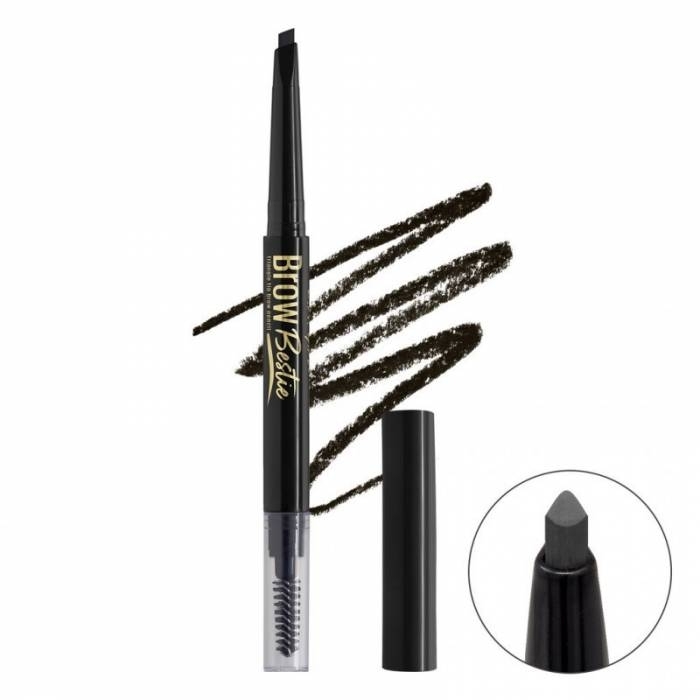 ブロウペンシル - L.A. Girl Brow Bestie Triangular Auto Pencil — photo Black Brown